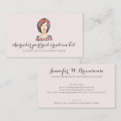 女子カスタマイズポートレートキャラクター印刷 名刺 (正面/裏面)