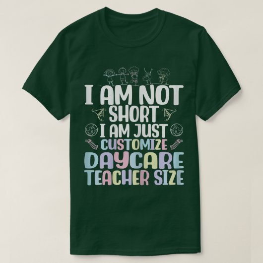 女子カスタマイズ保育先生年末 Tシャツ (デザイン正面)