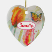 女子カスタマイズ名チューリップフローラオーナメント セラミックオーナメント (右)