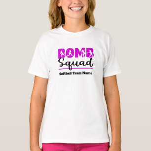 女子カスタマイズ用ソフトボールチームTシャツ Tシャツ