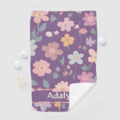 女子カスタムゴルファー向けの可愛いヴィンテージフローラ ゴルフタオル (インサイチュ)