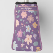 女子カスタムゴルファー向けの可愛いヴィンテージフローラ ゴルフヘッドカバー (回転90)