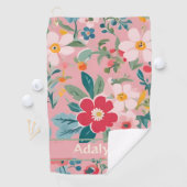 女子カスタムゴルファー向けの可愛いヴィンテージ花贈り物 ゴルフタオル (インサイチュ)