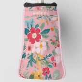 女子カスタムゴルファー向けの可愛いヴィンテージ花贈り物 ゴルフヘッドカバー (回転90)