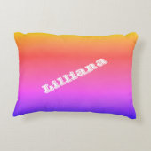 女子カスタム体操スキルクロスワードレインボー アクセントクッション (裏面)