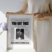 女子カスタム肯定新聞表紙 キャンバスプリント