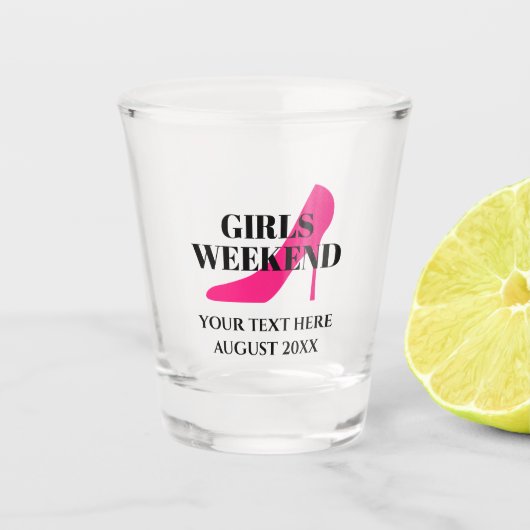 女子カスタム週末用のスチレット靴ショットグラス  ショットグラス (正面)