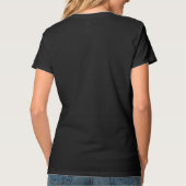 女子カスタム黒VパーソナライズされたネックTシャツ Tシャツ (裏面)