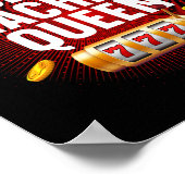 女子カッコいいガールズカジノ用スロットマシンクイーンアート ポスター (角)