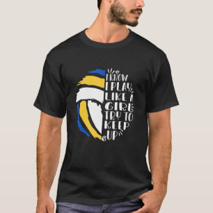 女子カッコいいバレーボール青少年バレーボールT Tシャツ