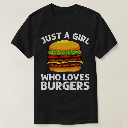 女子カッコいい向けハンバーガーアート女子ハンバーガーチーセブ Tシャツ (デザイン正面)