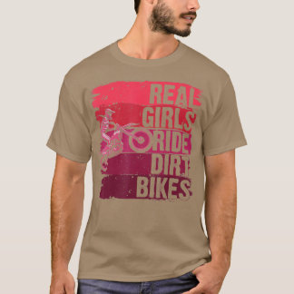 女子カッコいい女子ダートバイクMotocrossバイクもしくは自転車に乗る人Rac Tシャツ