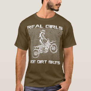 女子カッコいい女子ダートバイクMotocrossバイクもしくは自転車に乗る人Rac Tシャツ