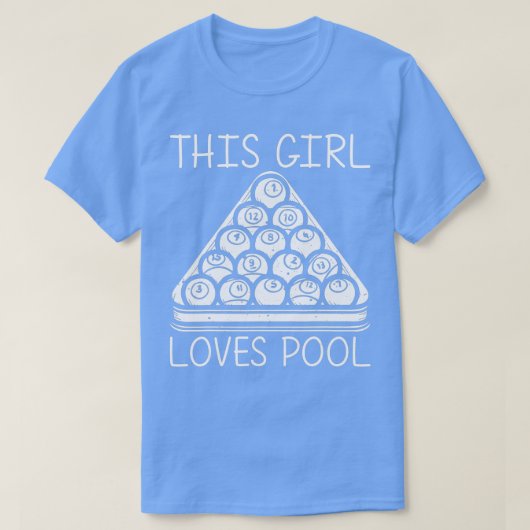 女子カッコいい女子プールデザイン選手Bili Tシャツ (デザイン正面)