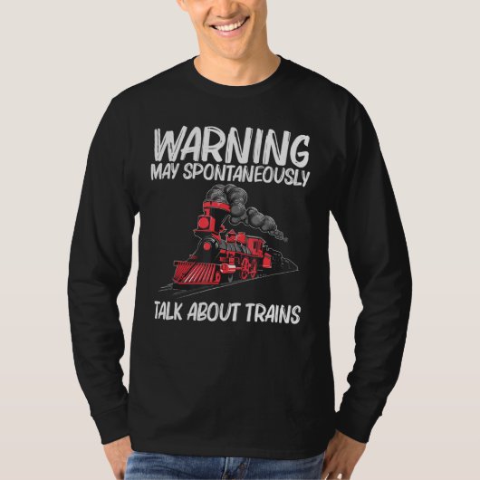 女子カッコいい鉄道男性へ公共交通機関 Tシャツ (正面)
