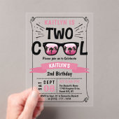 女子カッコいい2歳 アクリル招待状 (インサイチュ (ポータブル))