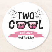 女子カッコいい2歳 ラウンドペーパーコースター (正面)