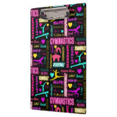 女子カラフル体操の用語集タイポグラフィ クリップボード (左)