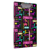 女子カラフル体操の用語集タイポグラフィ クリップボード (右)