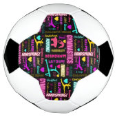 女子カラフル体操の用語集タイポグラフィ サッカーボール (回転)