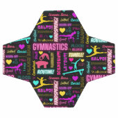 女子カラフル体操の用語集タイポグラフィ サッカーボール (フラット)