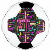 女子カラフル体操の用語集タイポグラフィ サッカーボール (正面)