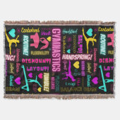 女子カラフル体操の用語集タイポグラフィ スローブランケット (正面)