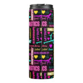 女子カラフル体操の用語集タイポグラフィ タンブラー (裏面)