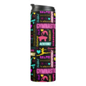 女子カラフル体操の用語集タイポグラフィ タンブラー (回転右)