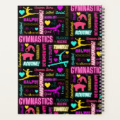 女子カラフル体操の用語集タイポグラフィ プランナー手帳 (裏面)