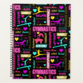 女子カラフル体操の用語集タイポグラフィ プランナー手帳 (正面)