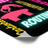 女子カラフル体操の用語集タイポグラフィ ポスター (角)