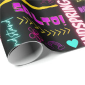 女子カラフル体操の用語集タイポグラフィ ラッピングペーパー (ロールコーナー)