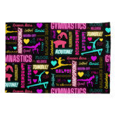 女子カラフル体操の用語集タイポグラフィ 枕カバー (裏面-左)