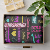 女子カラフル体操の用語集タイポグラフィ 薄葉紙 (ギフト)