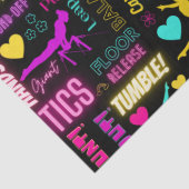 女子カラフル体操の用語集タイポグラフィ 薄葉紙 (詳細)