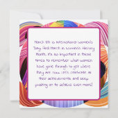 女子カラフル国際的デイアート (裏面)