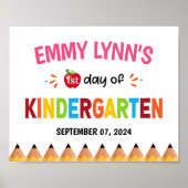 女子カラフル幼稚園の初日 ポスター (正面)