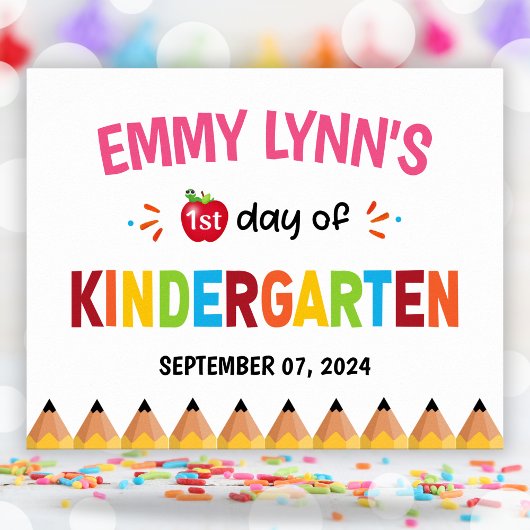 女子カラフル幼稚園の初日 ポスター