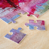 女子カラフル顔グラフィティアート ジグソーパズル (側面)