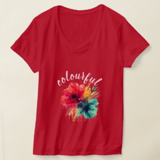 女子カラフルTシャツ – グラフィック鮮やかデザイン Tシャツ