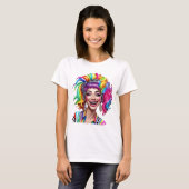 「女子カラフルTシャツ – バイタリティの虹」 Tシャツ (正面フル)