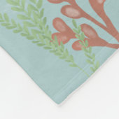 女子カワイト海オルカとクジラの子どもたち フリースブランケット (角)