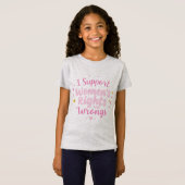 女子ガーリー権不正フェミニスト Tシャツ (正面フル)
