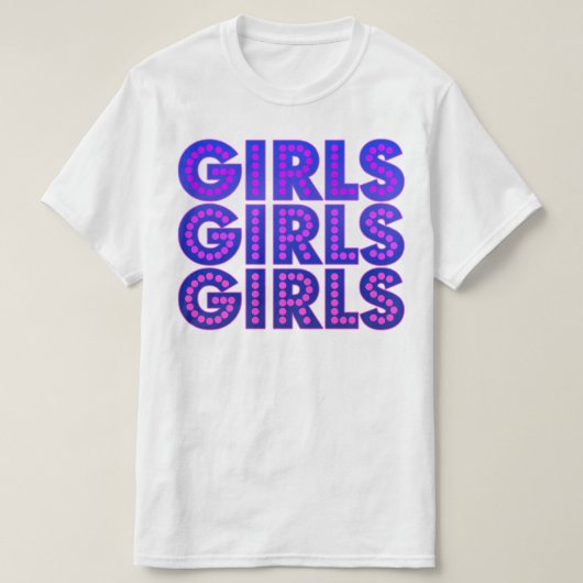 女子ガールズガールズグラフィック Tシャツ (デザイン正面)