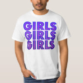 女子ガールズガールズグラフィック Tシャツ (正面)