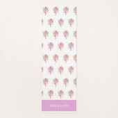 女子キリパーソナライズされたスト教の水彩十字かわいい ヨガマット (正面)