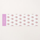 女子キリパーソナライズされたスト教の水彩十字かわいい ヨガマット (正面(横))