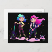 女子ギタ遊ー2人 ポストカード (正面/裏面)