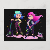 女子ギタ遊ー2人 ポストカード (正面)